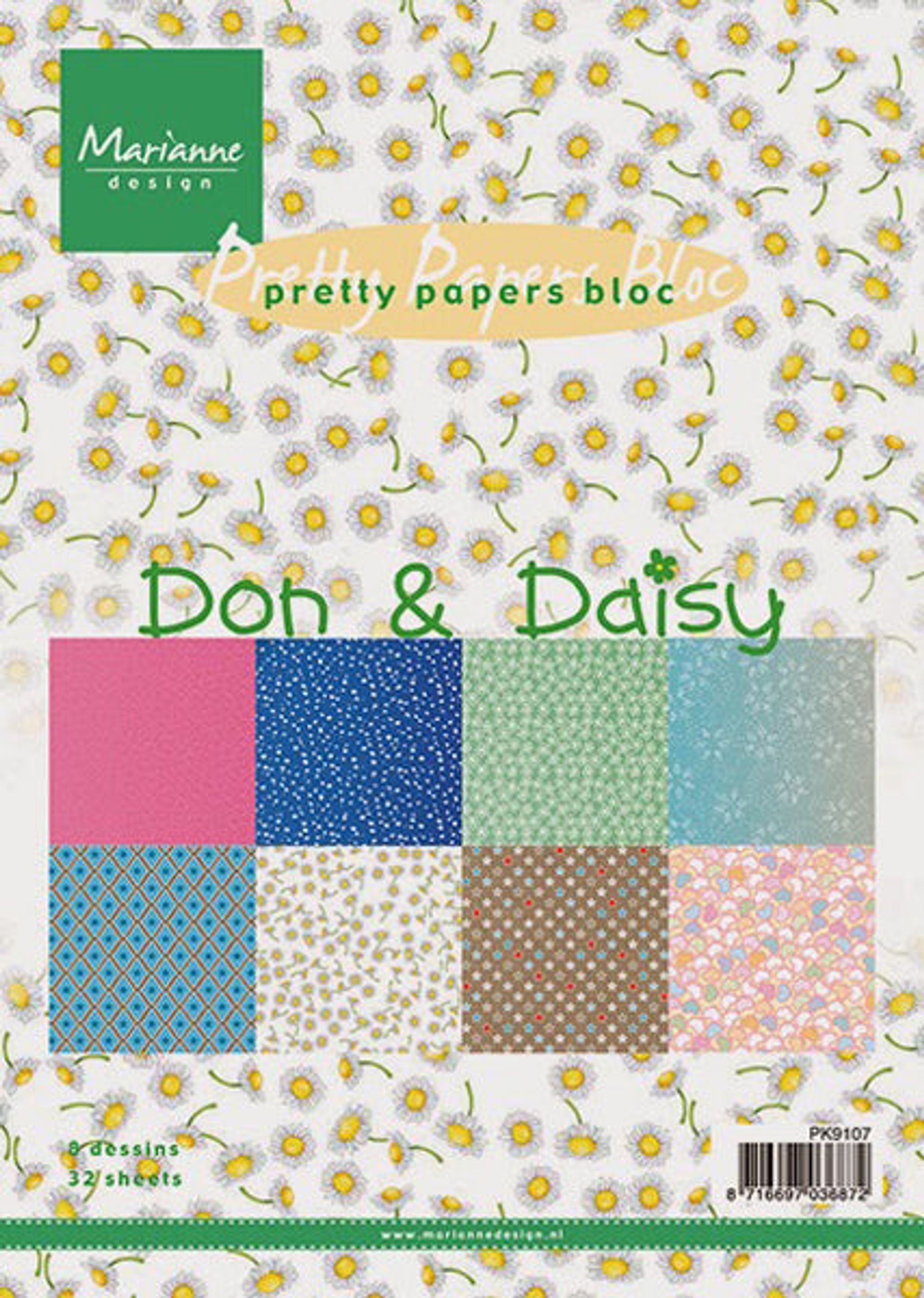 Marianne Design Marianne's Pretty Paper Bloc-Don & Daisy